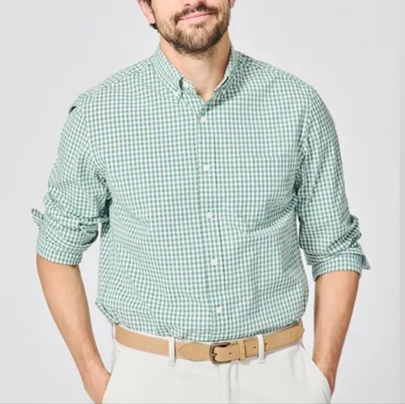 J. Crew Other - NWT J. Crew Green White Gingham Check Secret Wash Long Sleeve Button Down Shirt